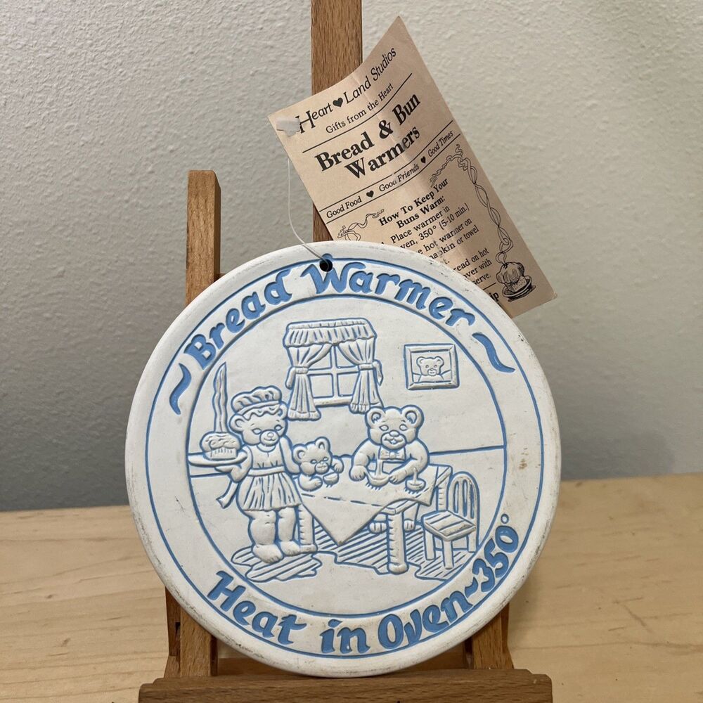 Bread Bun Warmer Lyn Ulick 1988 Vtg Teddy Bear Grandma Cottage Gift Heartland